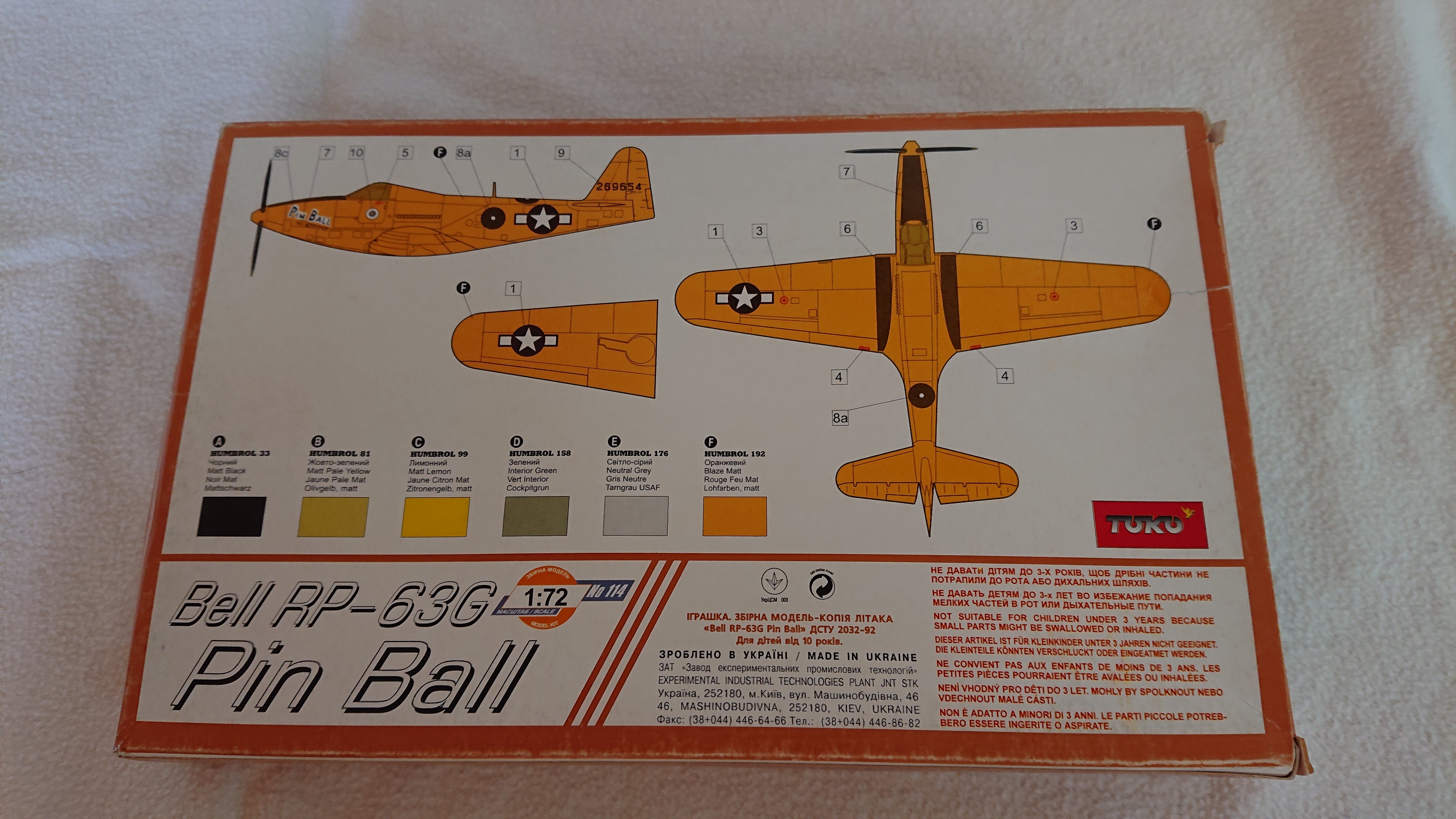 TOKO 114 Bell RP-63G Pin Ball 1:72